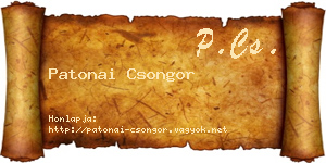 Patonai Csongor névjegykártya